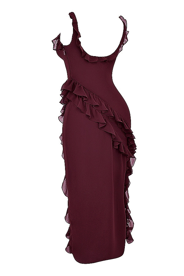 Mayumi - Langes Kleid mit Rüschen