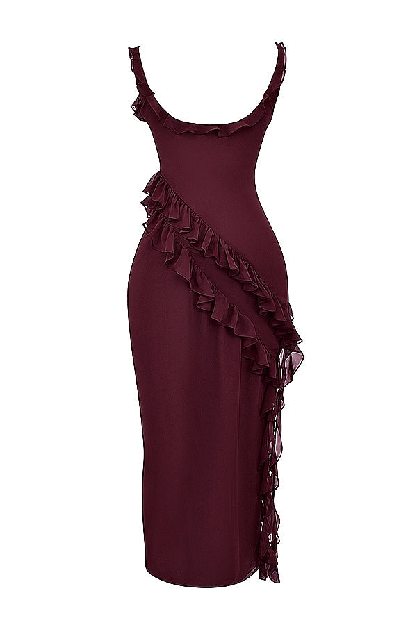 Mayumi - Langes Kleid mit Rüschen