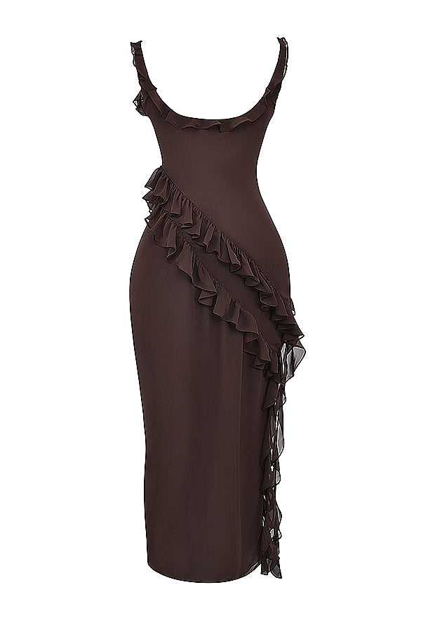 Mayumi - Langes Kleid mit Rüschen