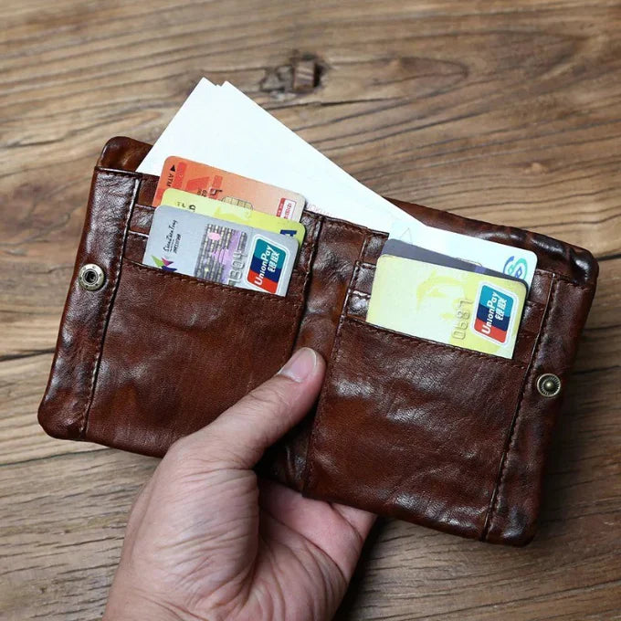 TruePouch – Leder Brieftasche Mit Reißverschluss