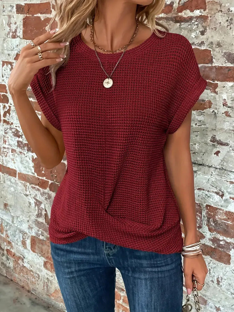 Mila – Elegante Bluse Mit Rundhalsausschnitt