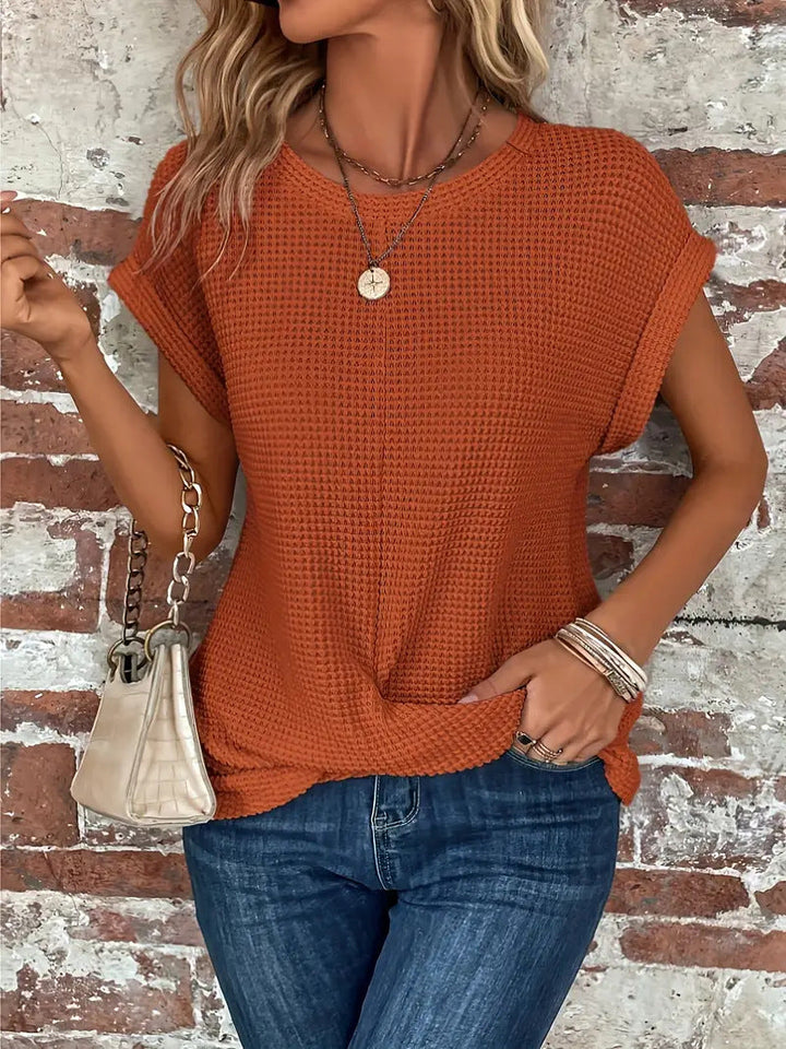 Mila – Elegante Bluse Mit Rundhalsausschnitt