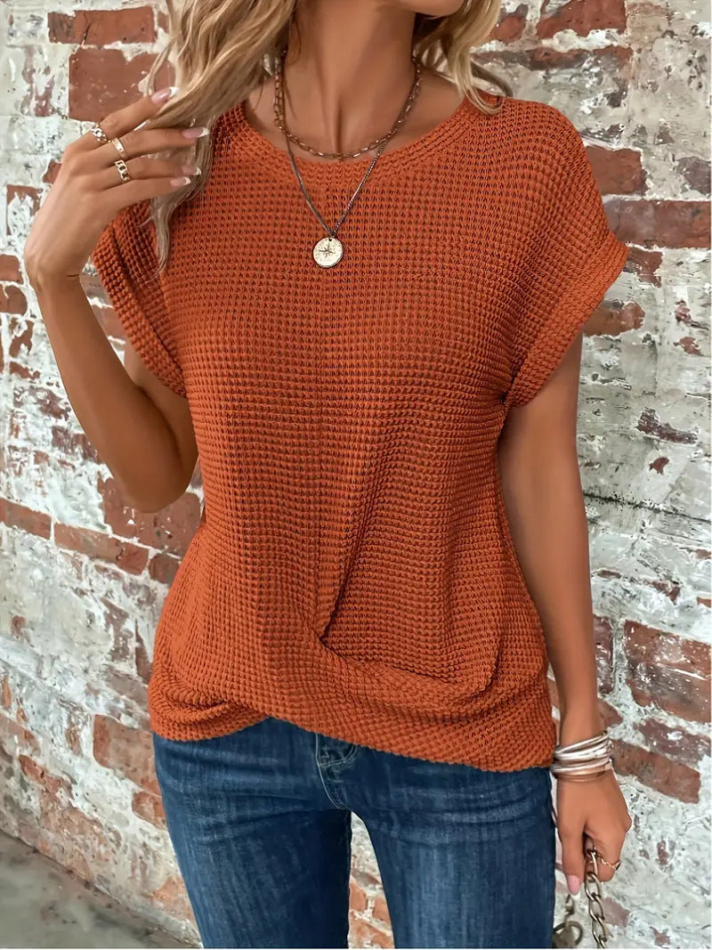 Mila – Elegante Bluse Mit Rundhalsausschnitt