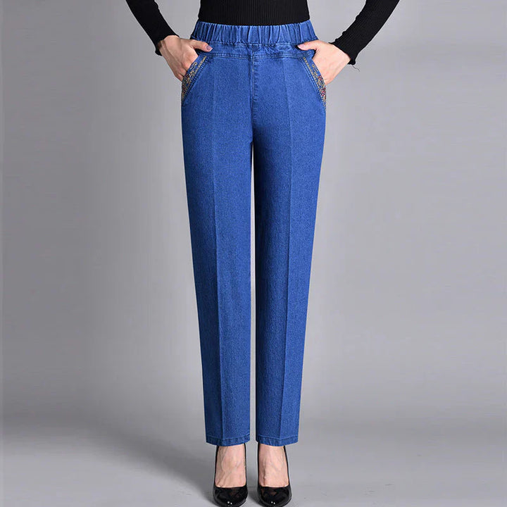 Sofiya – Lässige Schlanke Passform Jeans Mit Seitentaschen