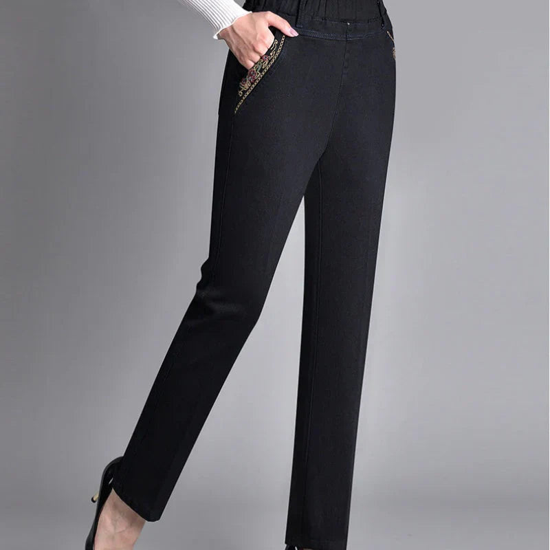 Sofiya – Lässige Schlanke Passform Jeans Mit Seitentaschen