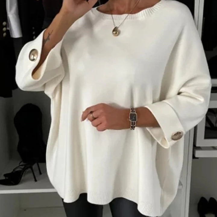 Zelinda – Lässige Bluse Mit Rundhalsausschnitt Und Langen Ärmeln
