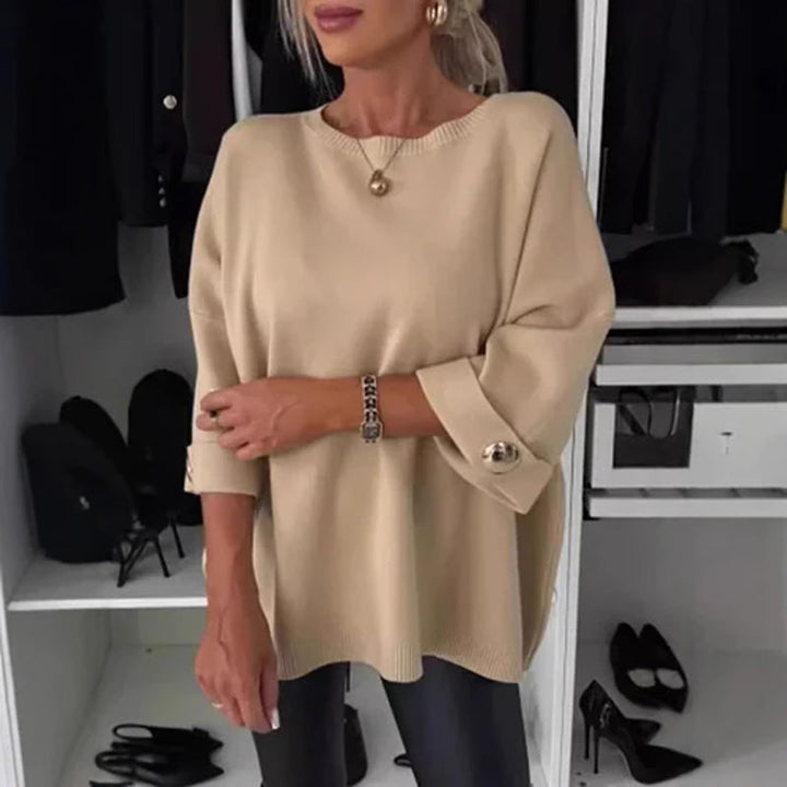 Zelinda – Lässige Bluse Mit Rundhalsausschnitt Und Langen Ärmeln