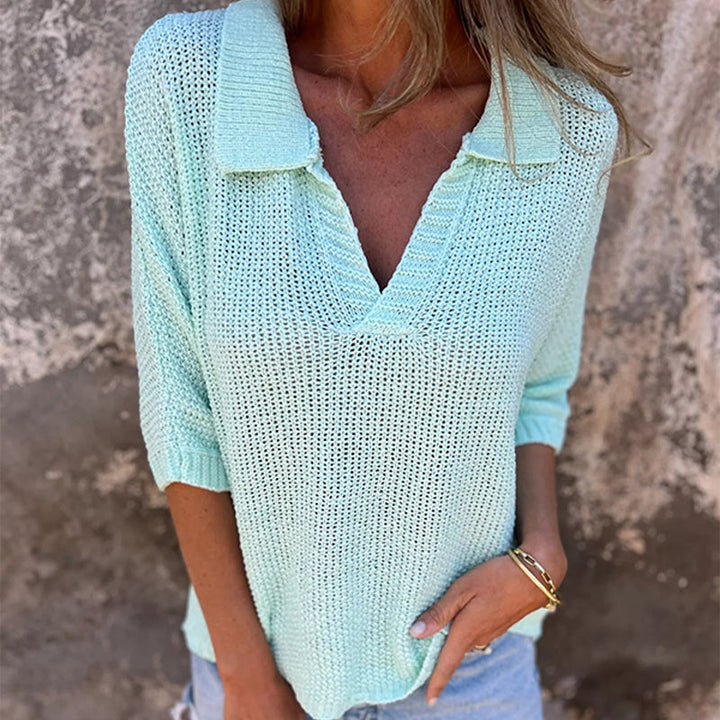 Fioara - Bohème-Strickoberteil Top