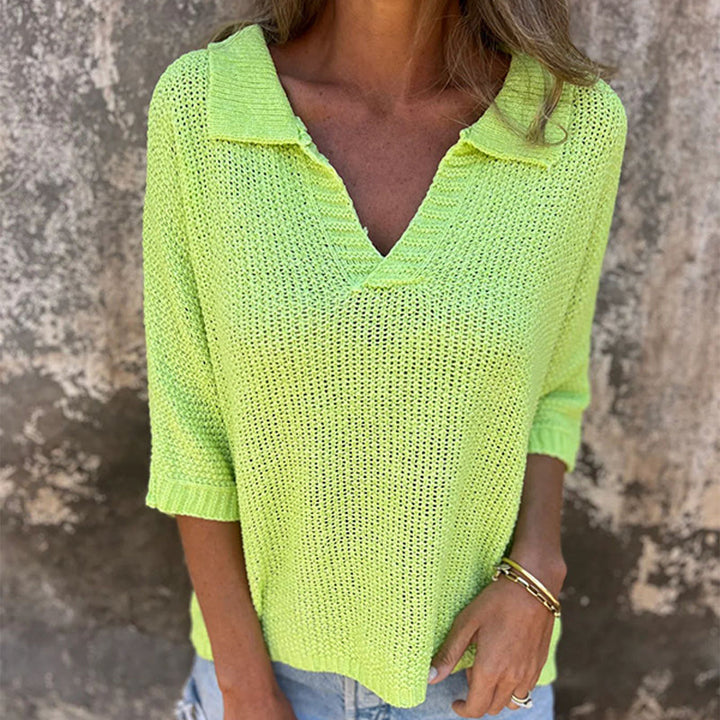 Fioara - Bohème-Strickoberteil Top