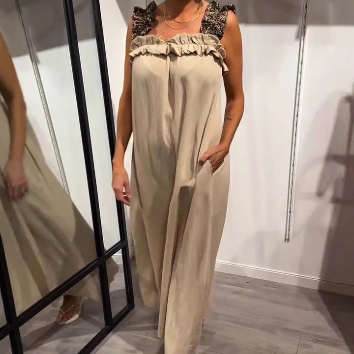 Fiola – Lässiges ärmelloses Maxikleid mit Taschen