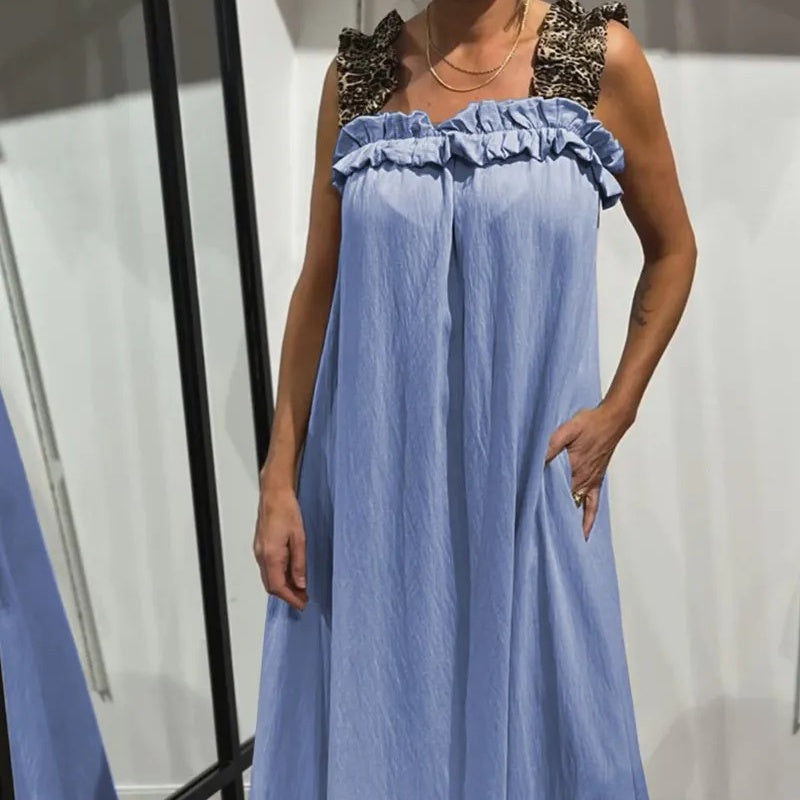 Fiola – Lässiges ärmelloses Maxikleid mit Taschen