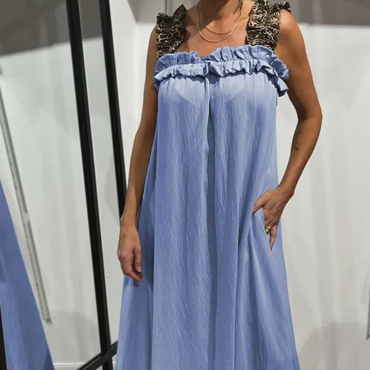 Fiola – Lässiges ärmelloses Maxikleid mit Taschen