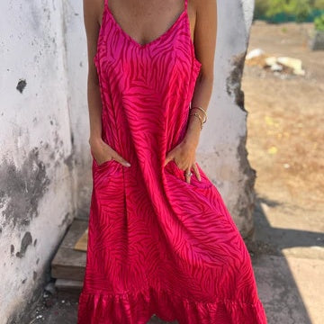 Timera - Gestreiftes Und Bedrucktes Maxi Kleid