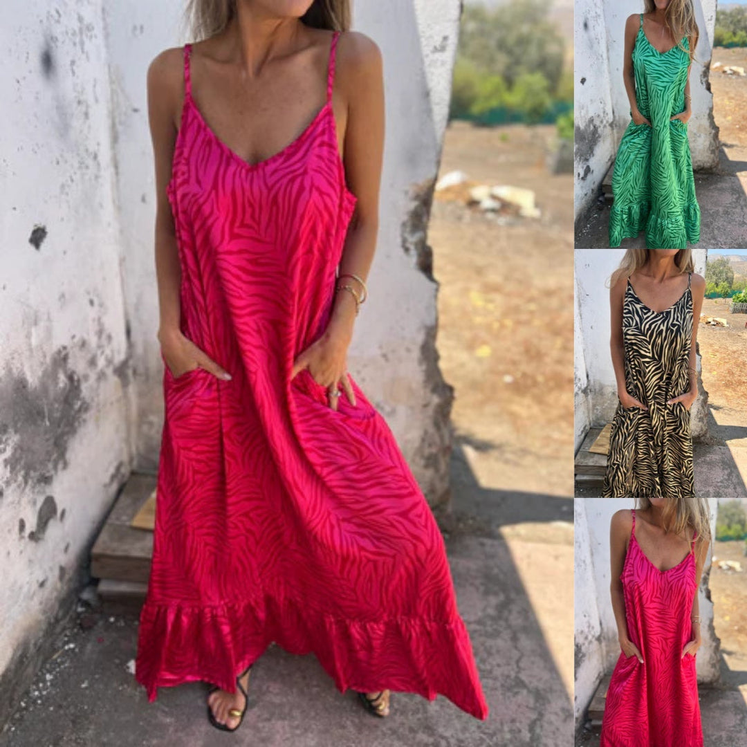 Timera - Gestreiftes Und Bedrucktes Maxi Kleid