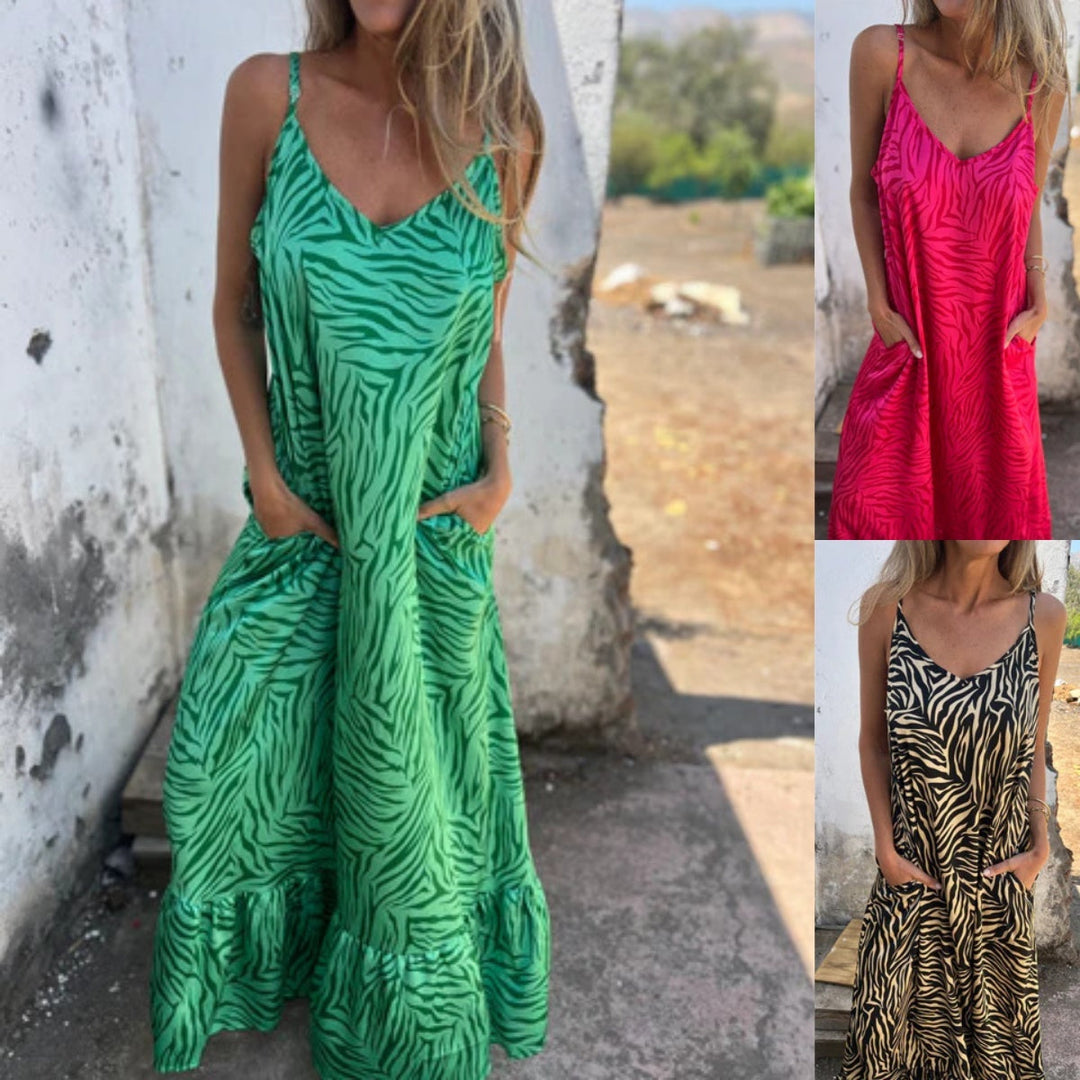 Timera - Gestreiftes Und Bedrucktes Maxi Kleid