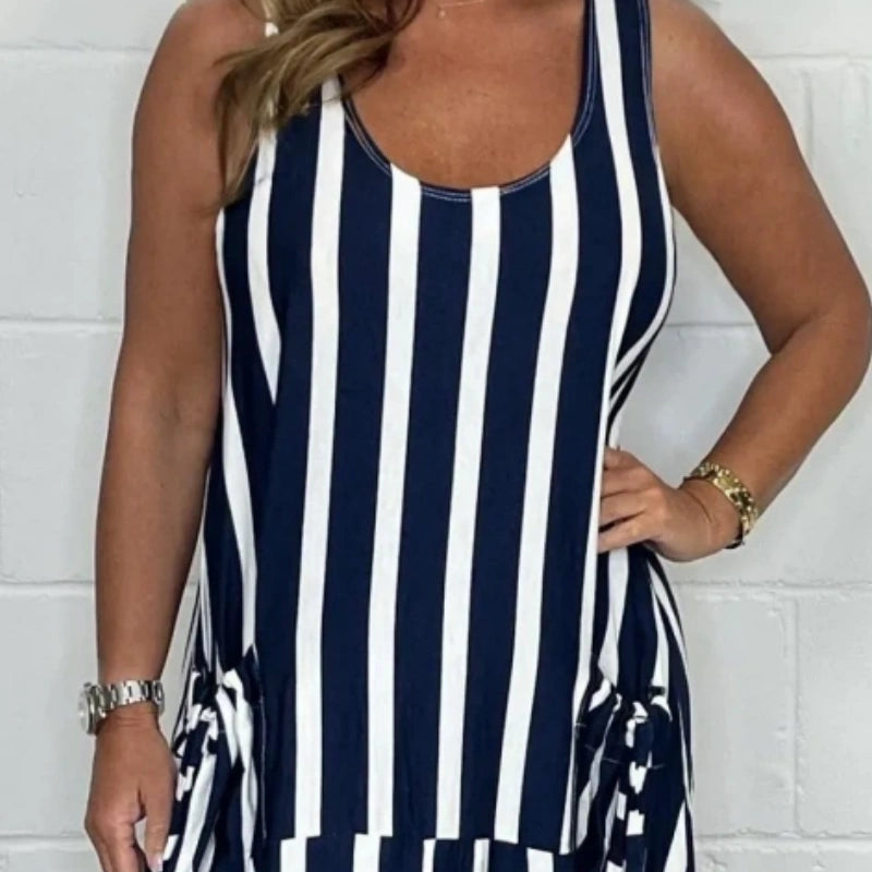 Loosey – Übergroßes Gestreiftes Kleid