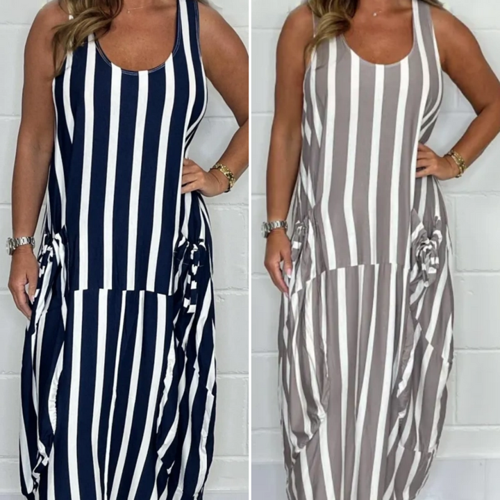 Loosey – Übergroßes Gestreiftes Kleid