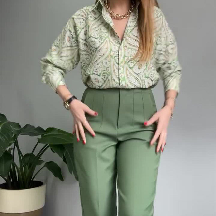 Enid – Lässiges Bedrucktes Hemd Und Hose
