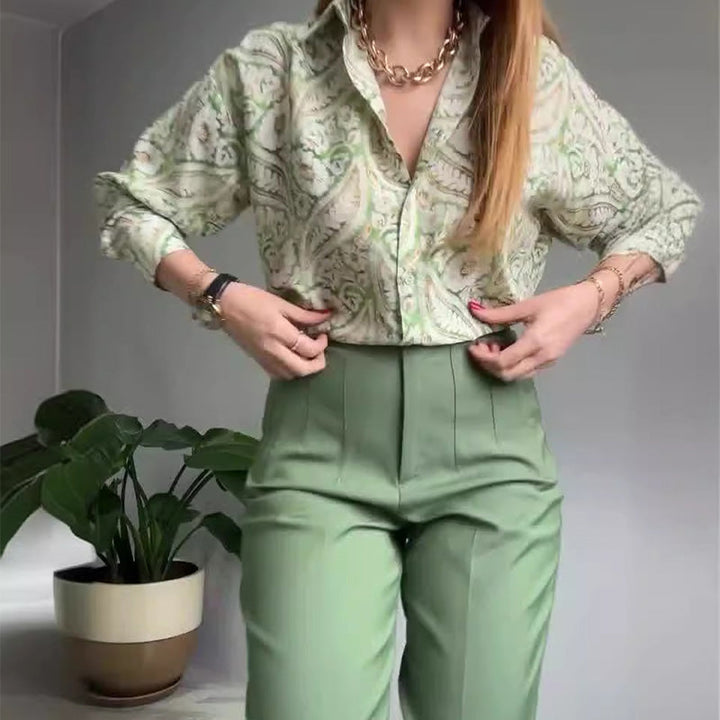 Enid – Lässiges Bedrucktes Hemd Und Hose