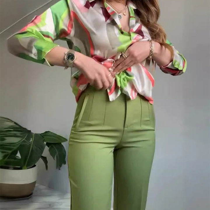 Enid – Lässiges Bedrucktes Hemd Und Hose