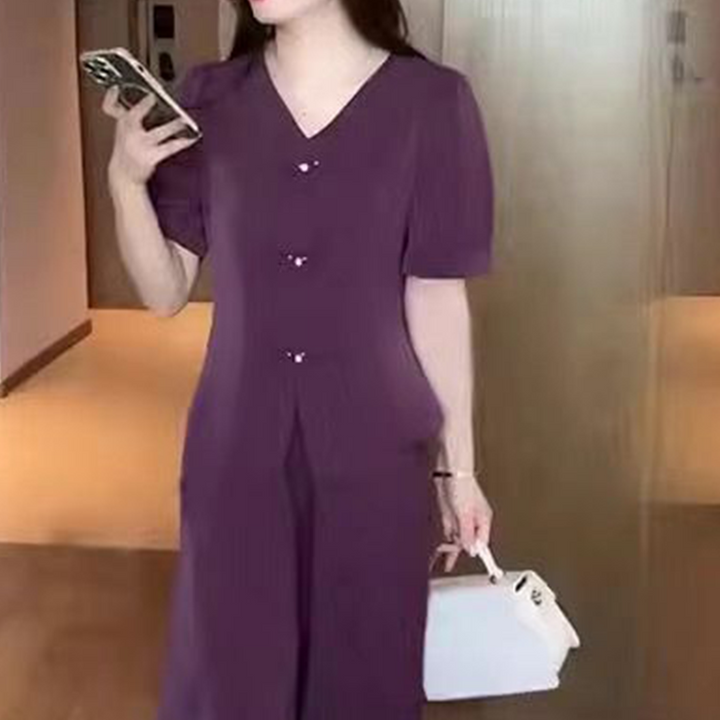 Eseniya - Eleganter Zweiteiler Mit Kurzen Ärmeln