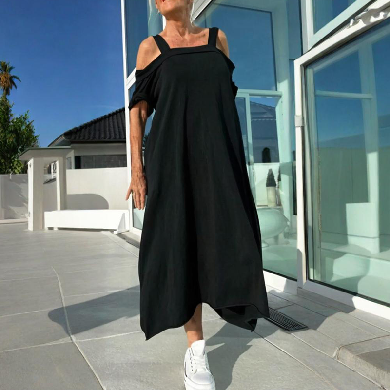 Mariyana - Schulterfreies Maxikleid