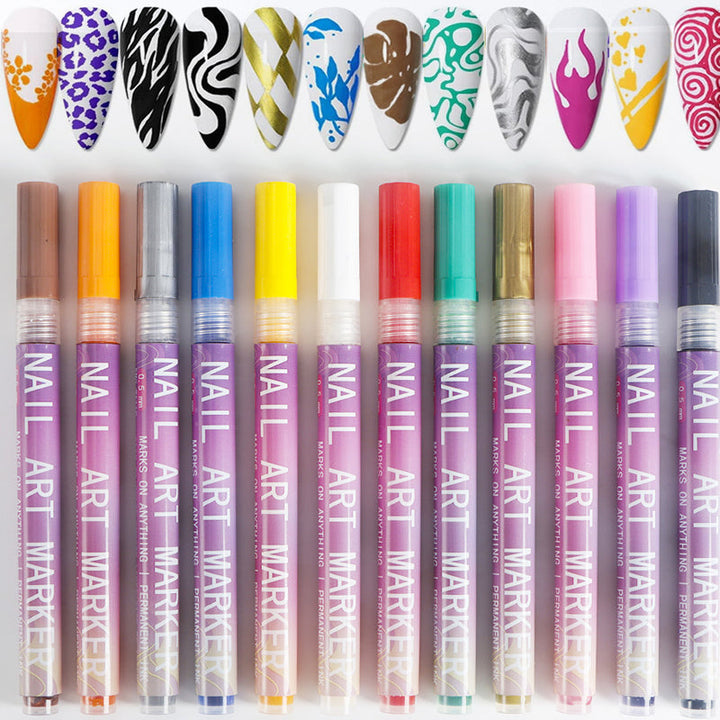 GlamSketch – Nagelkunst Stift Set In 12 Farben