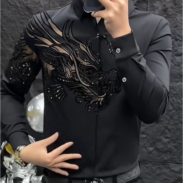 Zeljko – Elegantes  Schmal Geschnittenes Hemd mit Print