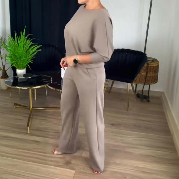 Mouna - Elegantes 3-Teiliges Set Mit Langem Strickjacke