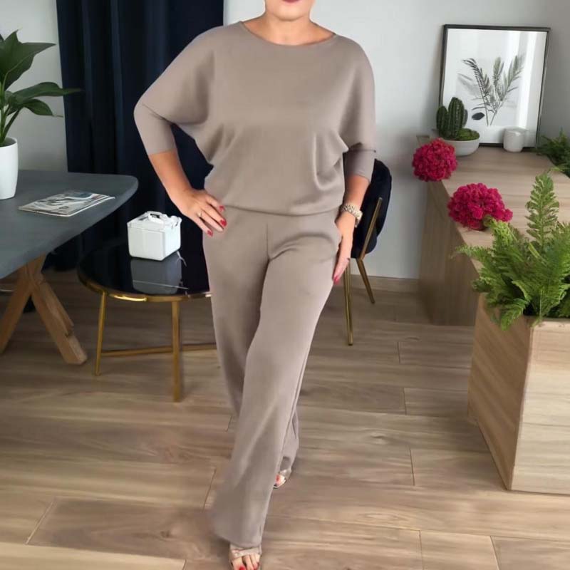 Mouna - Elegantes 3-Teiliges Set Mit Langem Strickjacke
