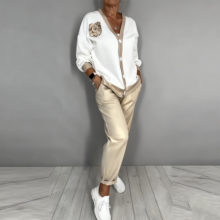 Maelynn – Elegantes Zweiteiliges Strickjacke Set