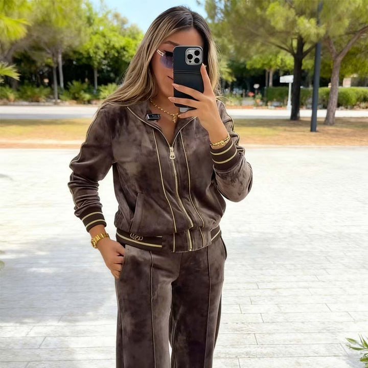Alyn – Jacke Mit Reißverschluss Und Hose Mit weitem Bein