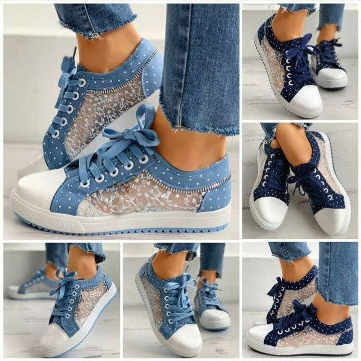 Swinda – Bequeme Rutschfeste Turnschuhe Mit Polka Dot Muster