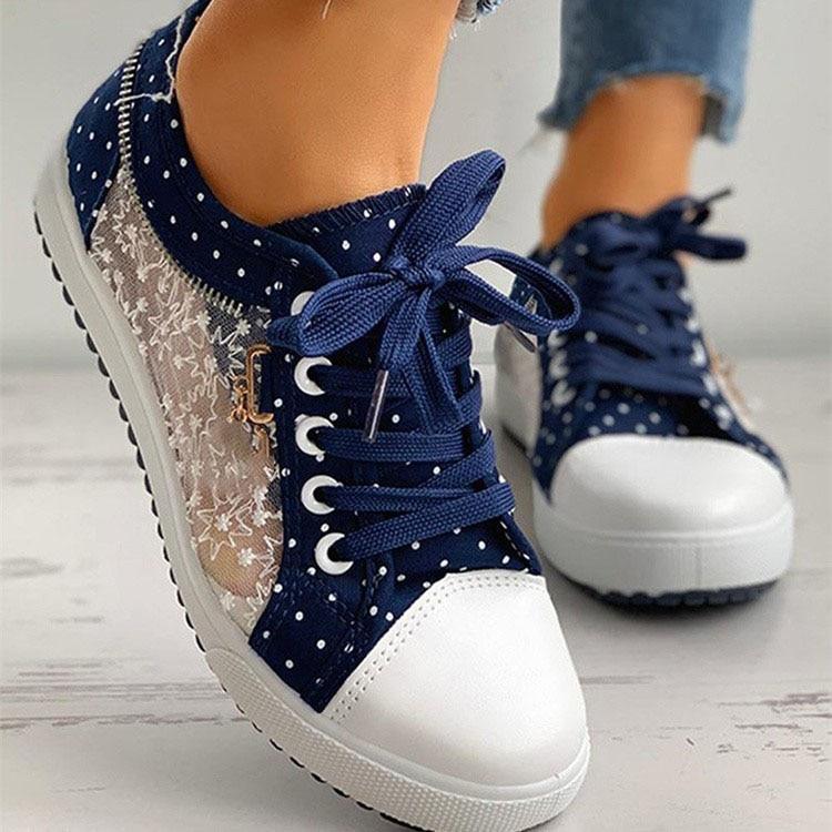 Swinda – Bequeme Rutschfeste Turnschuhe Mit Polka Dot Muster