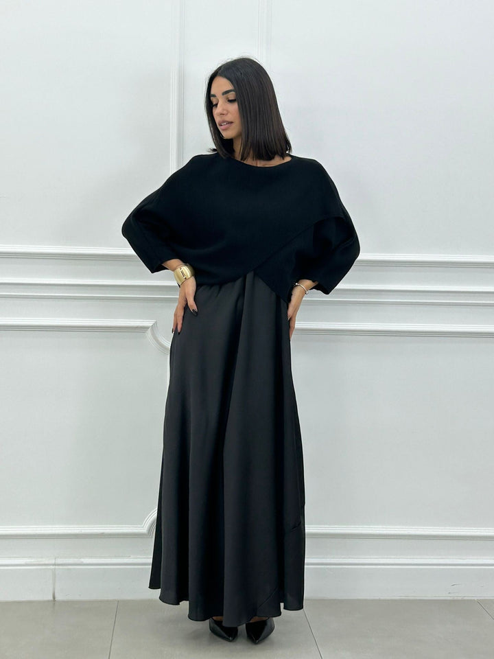 Lorelei – Elegantes Langes Kleid Und Asymmetrisches Oberteil